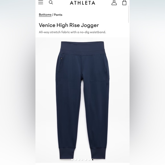 Athleta Pants - Athleta Venice High Rise Jogger, navy, size small, euc